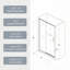 Porte de douche en verre 44-48 "x H 71" Piovt