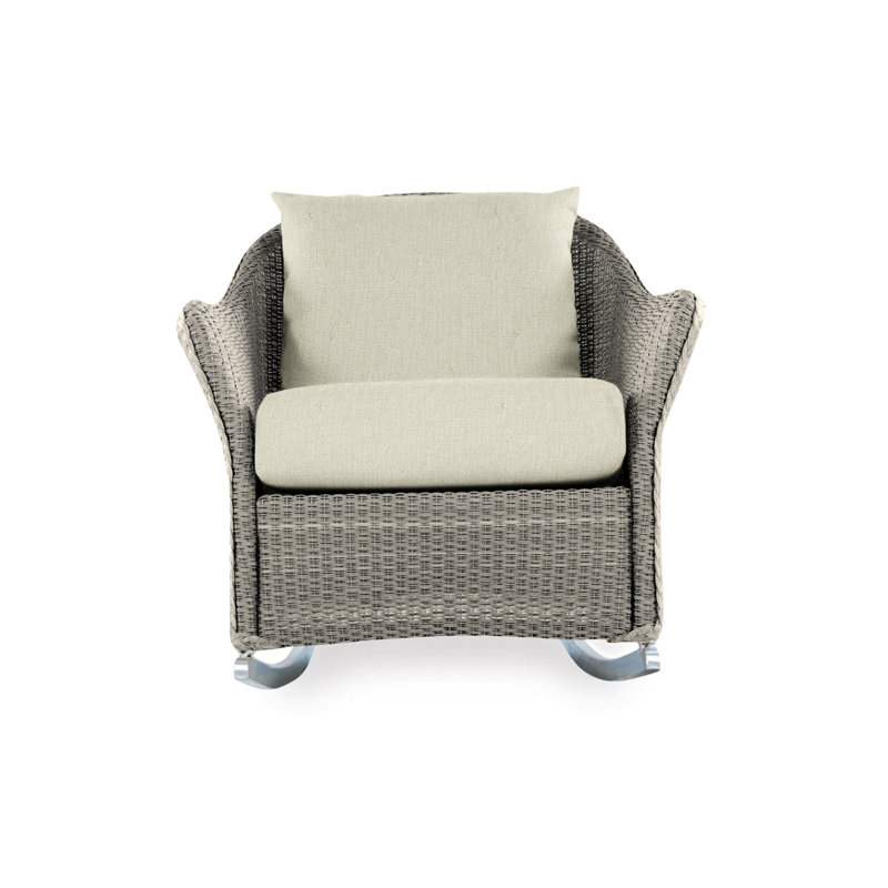 Weekend Retreat Outdoor Rocker Chair, Pewter, Charlotte Sparrow