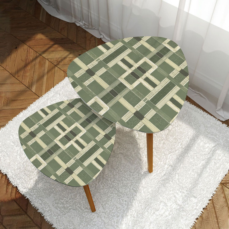 Ensemble de 2 tables basses gigognes Triangle