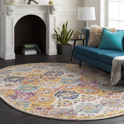 Sterne Machine Woven Beige/Blue/Orange/Pink/Teal/Yellow Indoor Rug
