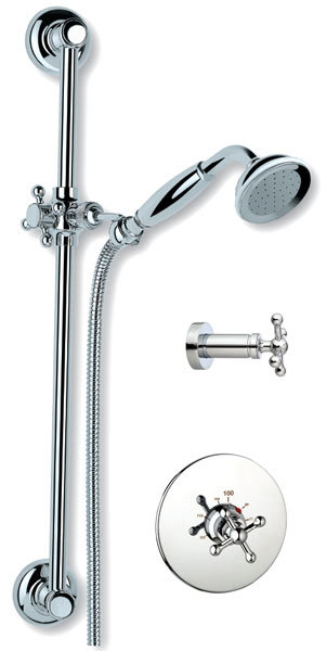 Thermostatic Complete Shower System, Polished Chrome