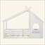 Lit de maison avec fenêtre et petite tablette, lit en bois avec toit en forme de maison, sans sommier-944789946-944789944