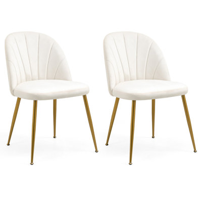 Modern Velvet Armless Side Dining Chairs