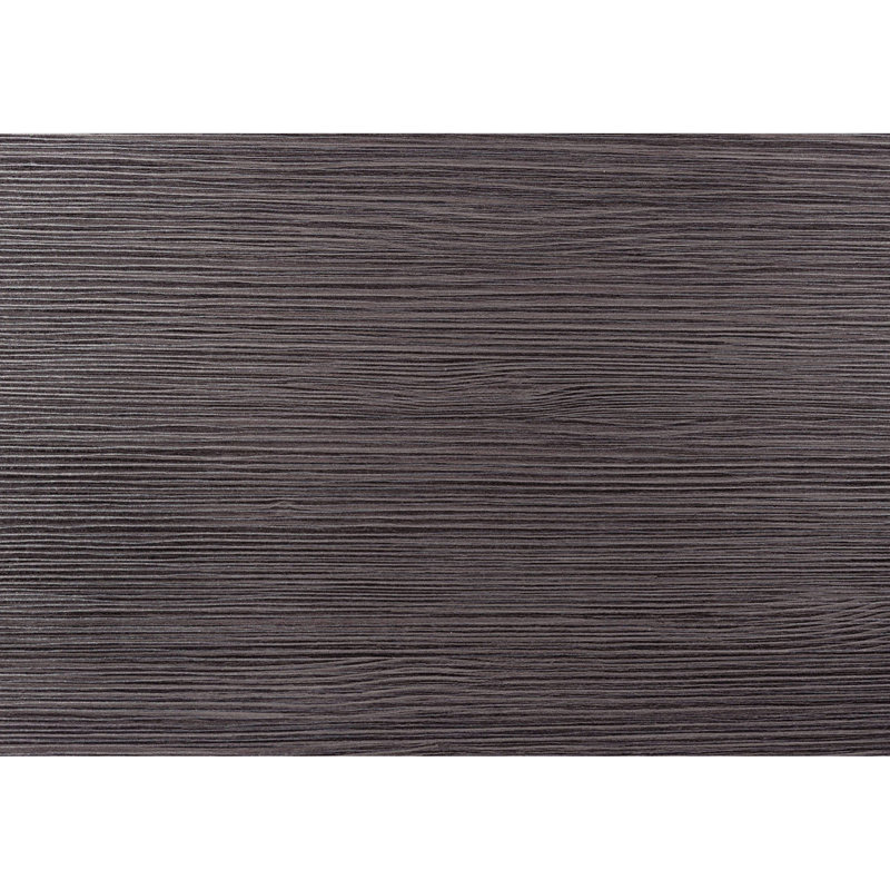 Table de chevet de chambre à coucher avec finition stratifiée grise et structure en métal - Vaste espace de rangement pour salon contemporain