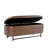 Homepop Ellipse Storage Bench With Metal Legs - Brown