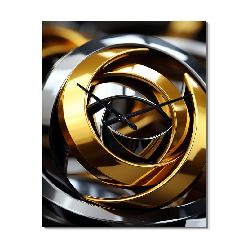 Horloge murale circulaire spirale abstraite futuriste, H 28 po x l 12 po x P 1 po