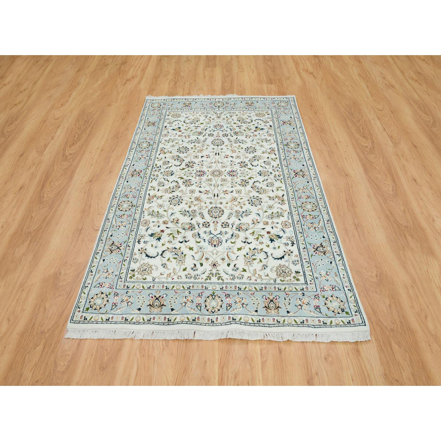 Bloomsbury Market 5'x8' Ivory Nain Design 250 KPSI Natural Wool Hand ...