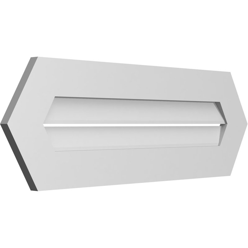 Évent horizontal fonctionnel à pignon en uréthane à surface horizontale Signature, H 12 po x l 36 po x P 1 po