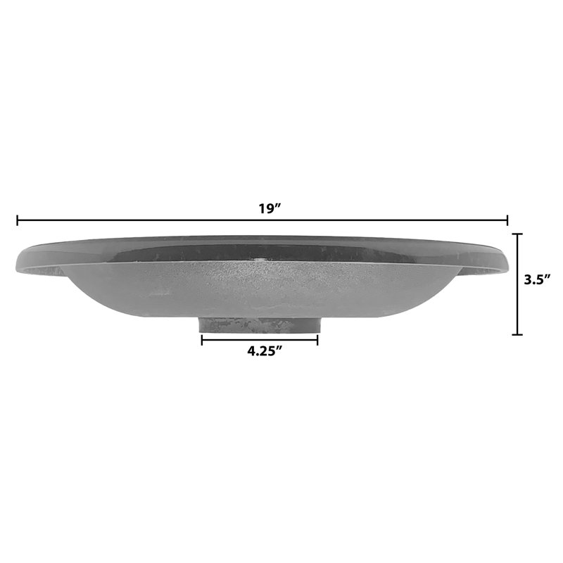Tierra Garden 19" Black and Red Fiber Clay Birdbath Bowl