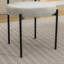 Ensemble de salle à manger 3 pièces, table à manger à tréteaux et 2 fauteuils bouclés-2043158169