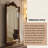Vintage Carved Full-Length Mirror, Freestanding Floor Mirror for Home, Dressing Mirror for Bedroom, Floor-Standing Decorative Mirror-129057095