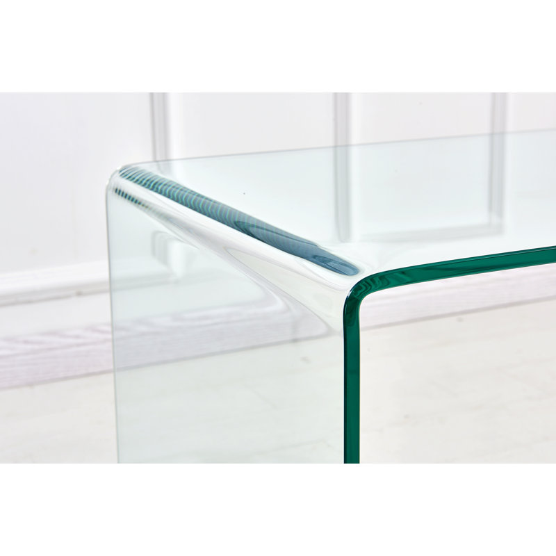 Versatile Transparent Tempered Glass End Table for Various Settings