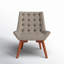 Fauteuil d'appoint rembourré avec pieds en bois Bram-995269988