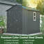 6 x 6 pi Remise de rangement extérieure durable avec ensemble de fenêtre et de fondation pour meubles de jardin et outils, noir