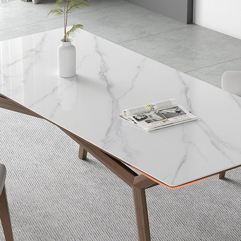 Ensemble de table de salle à manger rectangulaire simple en bois de frêne, H 29,52 po x L 55,11 po x l 31,49 po