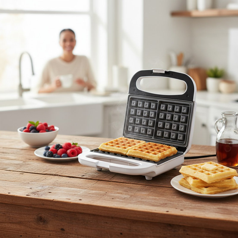 Waffle Maker, White 750 W