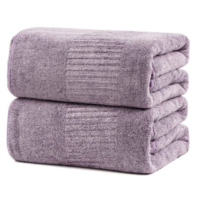  Extra Absorbent Quick Drying Lightweight Fiber 35*63 inches Large Bath Towel Set (Set of 2)