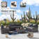 Dawes 12-Piece Outdoor Wicker Sectional Set With Cushions And Tempered Glass Table