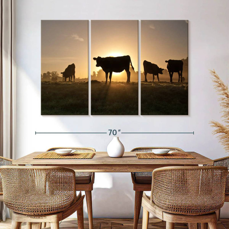 Brampt Cow Silhouettes, 42" H x 65" W