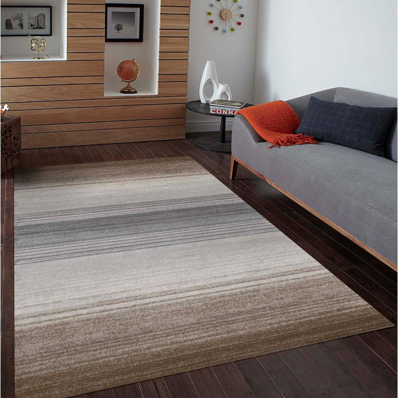 Tapis intérieur/extérieur Tobis gris/brun, 8' x 10'