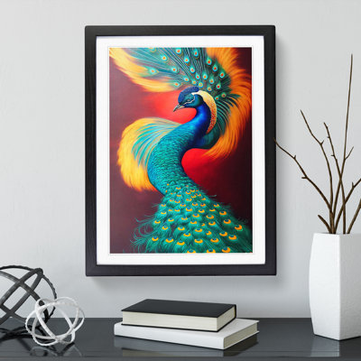 Bold Peacock Art No.2 - Wall Art