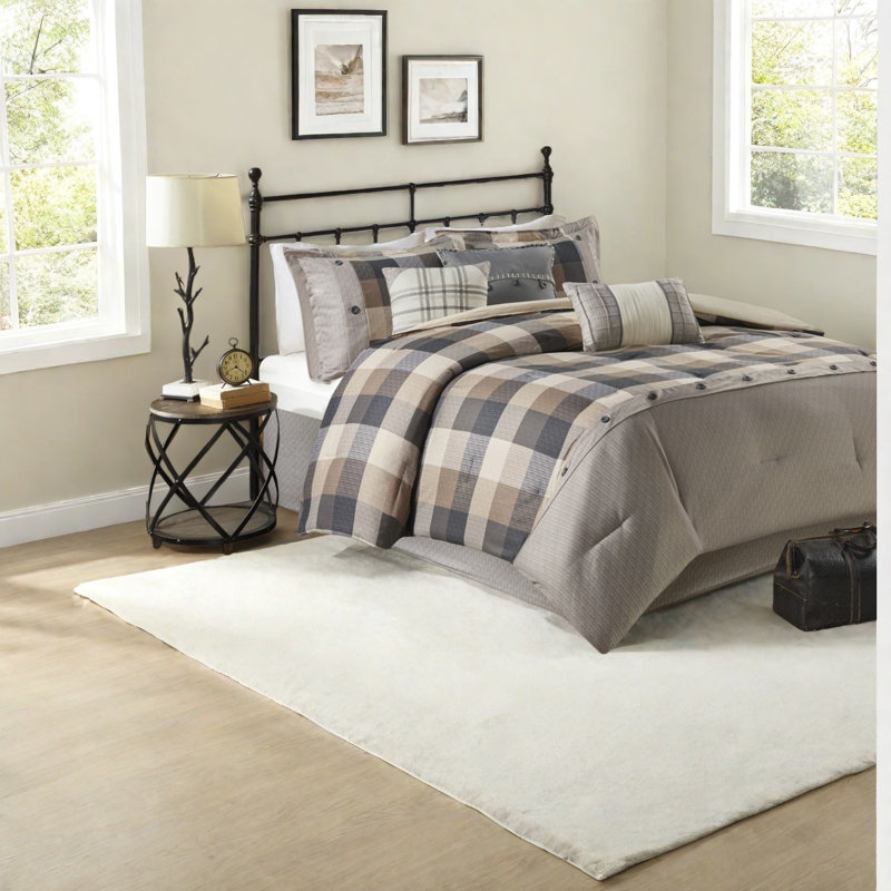Ensemble de literie grand en polyester de style rustique pour la maison