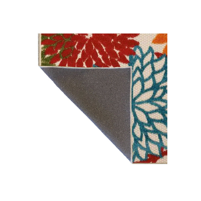 Tapis décoratif tissé multicolore en flocons de neige paille lavable à la machine, Tapis de couloir 3 pi 3 po x 9 pi 10 po