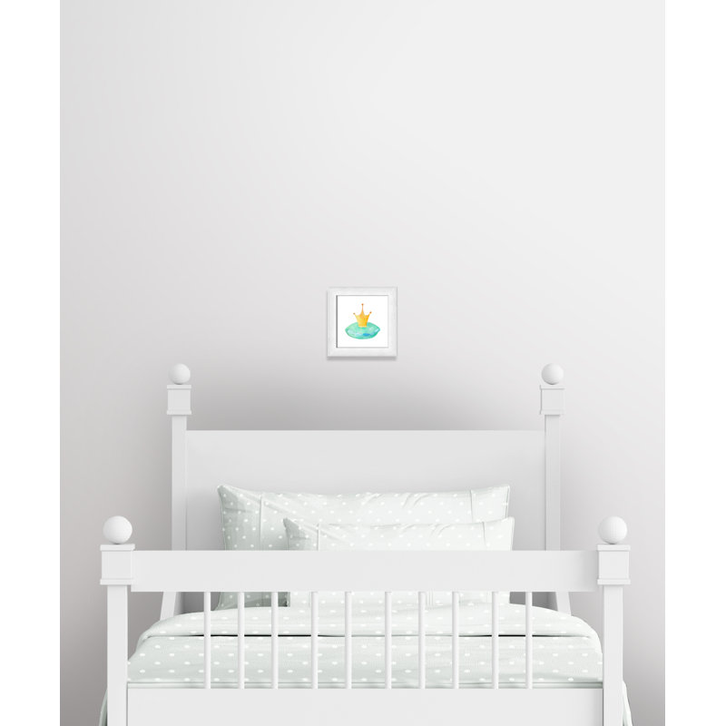 Once upon 3, 10" H x 10" W x 0.63" D, White Woodgrain Flat Framed