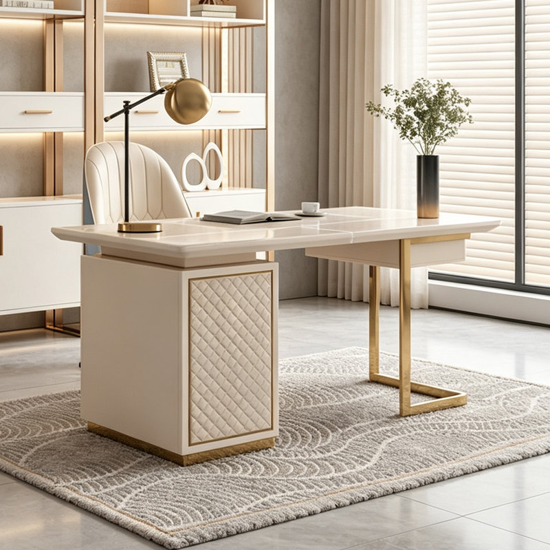 Bureau de luxe minimaliste, H 29,92 po x l 55,12 po x P 27,56 po