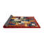 Tapis gris/beige/rouge contemporain-1927932218