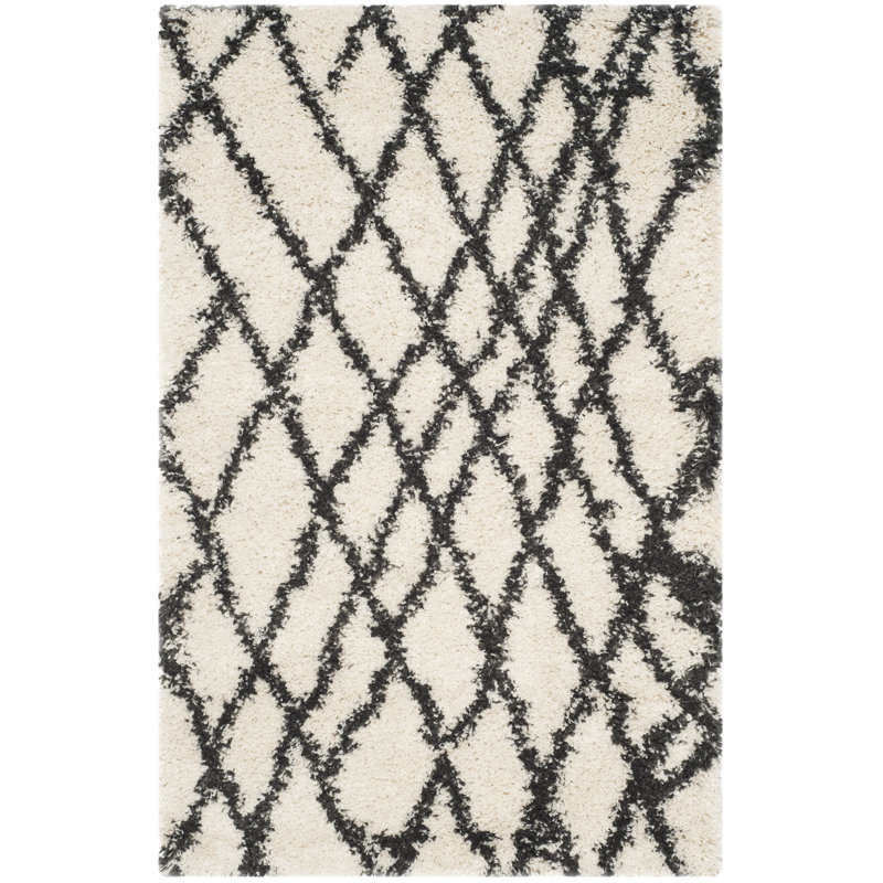 Sgb-Belize Shag Performance Geometric Rug, Rectangle 4' x 6'