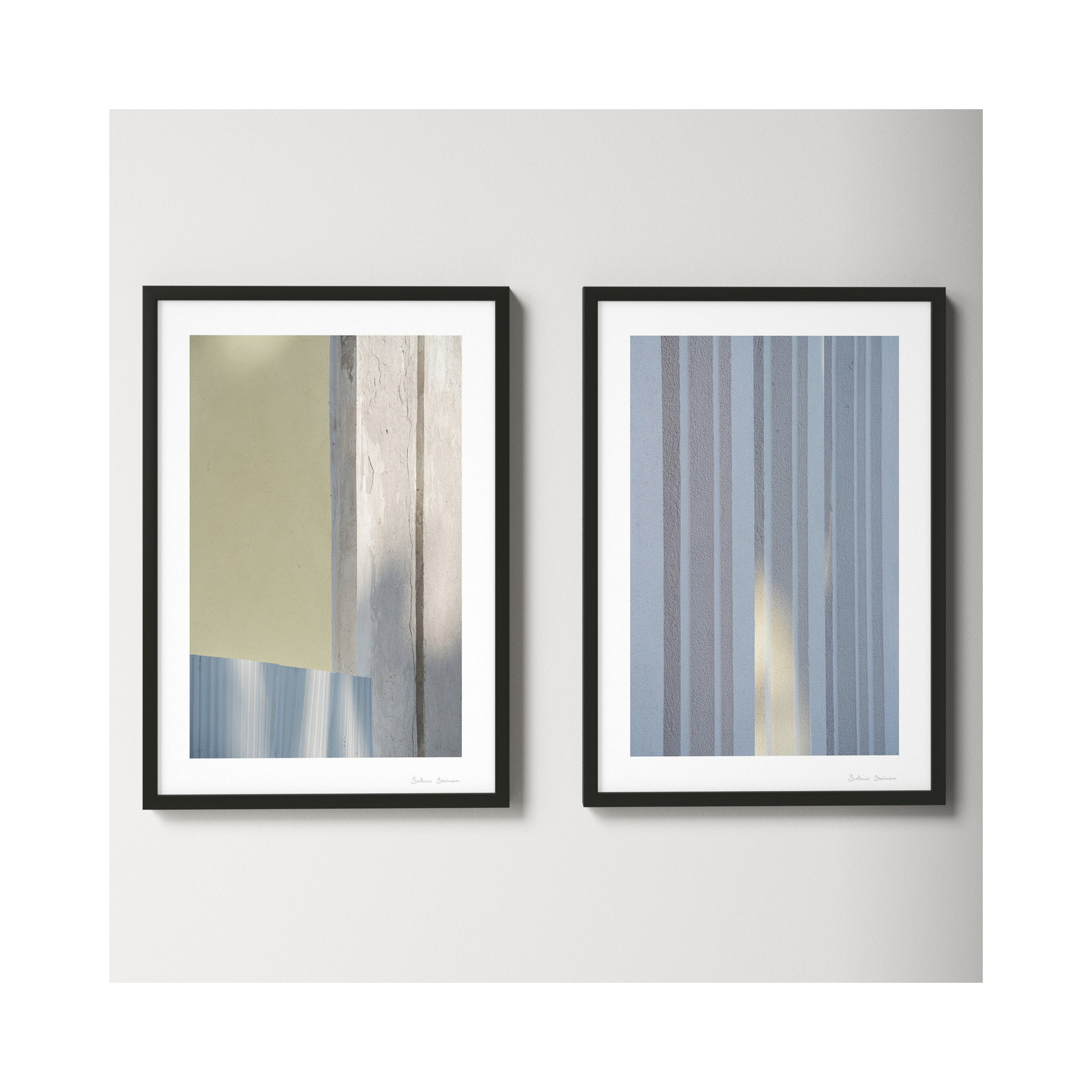 Sun And Concrete by Svetlana Smirnova, 25" H x 17.5" W x 1.25" D, Black