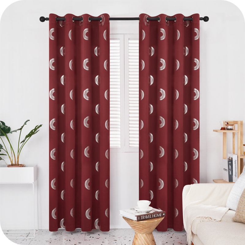 Aquira Room Darkening Curtain Pair, Khaki, 52" W x 45" L
