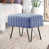 Similifourrure bleu mirage