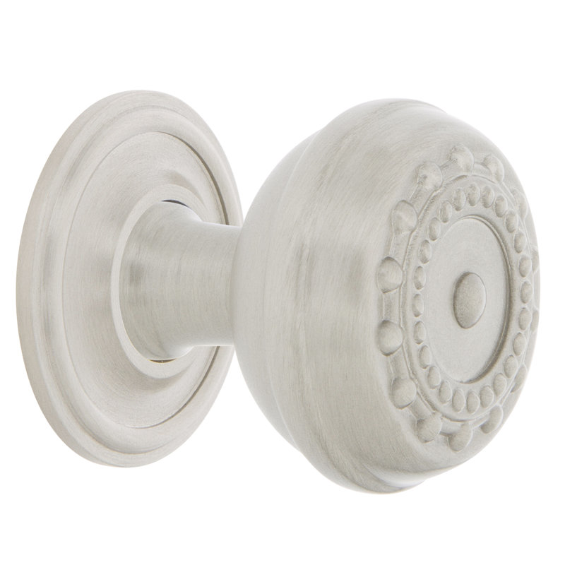 Meadows 1 3/8" Diameter Round Knob, Satin Nickel