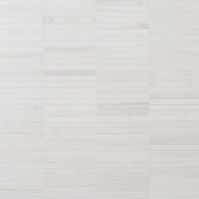 Bianco Dolomite 12 In. X 12 In. Polished Marble Floor And Wall Mosaic Tile (1 Sq. Ft. / Each)