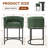 26" Upholstered Metal Barrel Counter Bar Stool-340202075-341230626