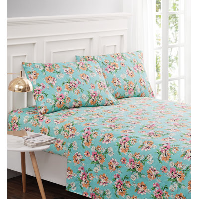 Microfiber Floral Sheet Set
