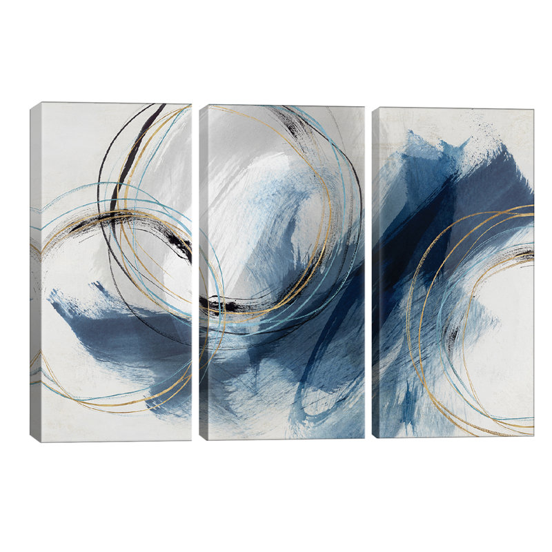 Detour by Isabelle Z - 3 Piece Wrapped Canvas Painting, 101.6cm H x 152.4cm W x 1.91cm D