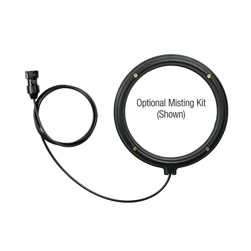 24" Black Aluminum Outdoor Oscillating Wall Mount Fan