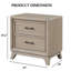 Table de chevet style transitionnel 1pc