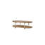 Table à cocktail en placage et en métal, finition latté, espace de rangement, brun, table de l 50,68 po x l 29,3 po x H 16,97 po, lattes, placages, caractéristiques, fonctionnalité, 52 po 29 po 17 po