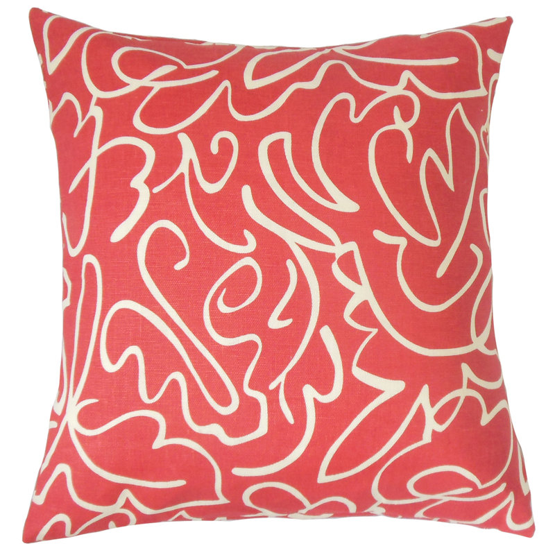 Coussin en coton ailill, Café, H 20 po x l 20 po