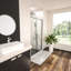 Cabine de douche coulissante demi-cadre l 48 po x H 76 po-115110749