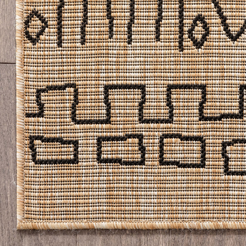 Milo Outdoor & Indoor Beige/Brown Rug, Rectangle 160 x 220cm