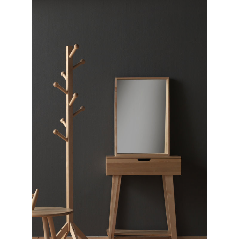 Dibenedetto Wood Flat Wall Mirror