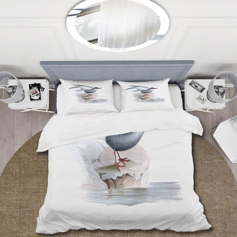 Ensemble de housse de couette traditionnel Vintage Bird Of Europe I - microfibre de polyester