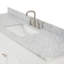 Partham 67" Single Pedestal Bathroom Vanity with Carrara Marble Top-93068135