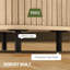 HOMCOM Nightstand with Sliding Doors and Metal Legs Oak Tone