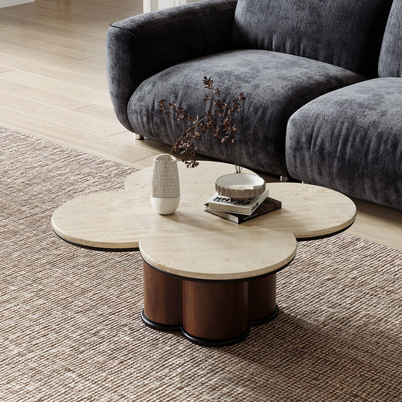 Table basse simple et unique, H 15 po x L 31,5 po x l 31,5 po